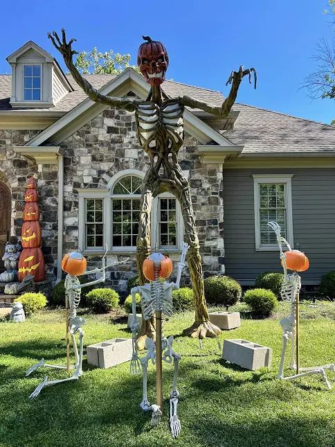 Home Depot 12-Foot Skeleton Decoration Ideas For Outdoor - Craft Decor DIY