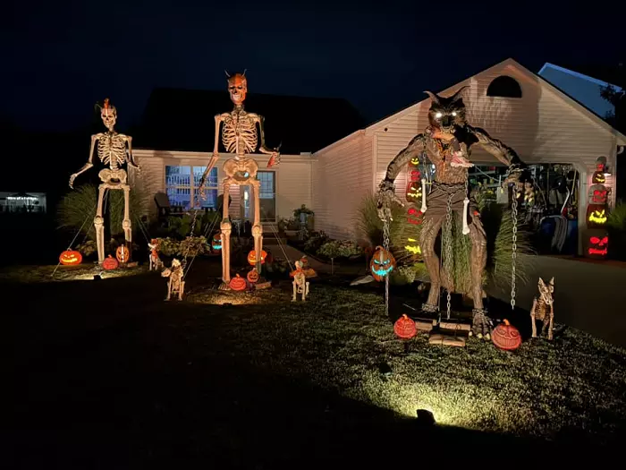 12 ft skeleton decorations outdoor halloween 1