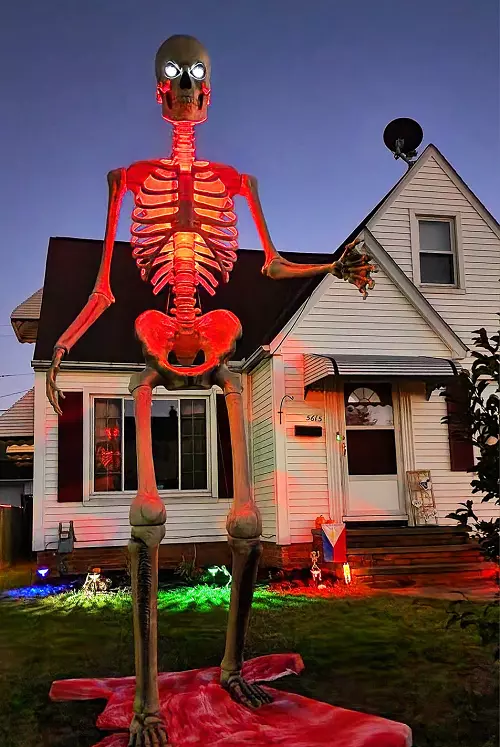 12 ft skeleton decorations outdoor halloween 12