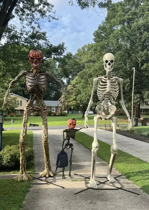 Home Depot 12-Foot Skeleton Decoration Ideas For Outdoor - Craft Decor DIY