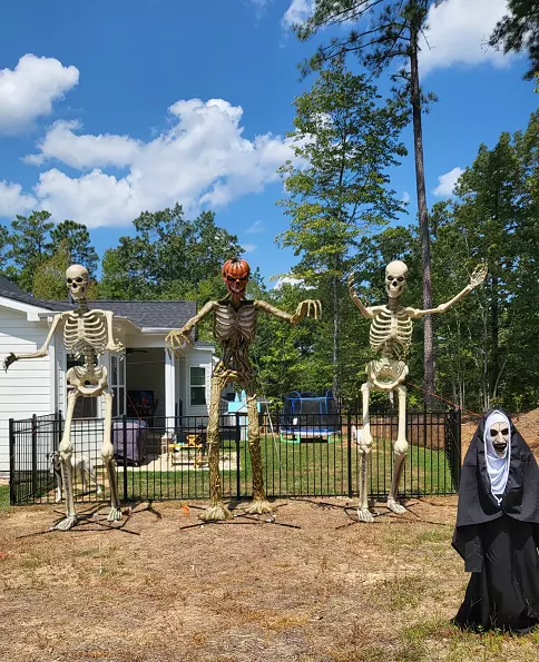 12 ft skeleton decorations outdoor halloween 9