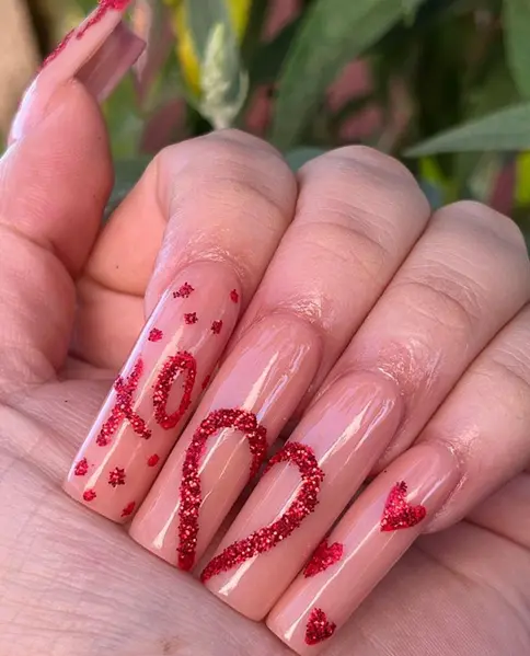 valentines day nails 1