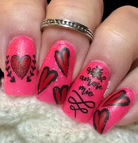 valentines day nails 12